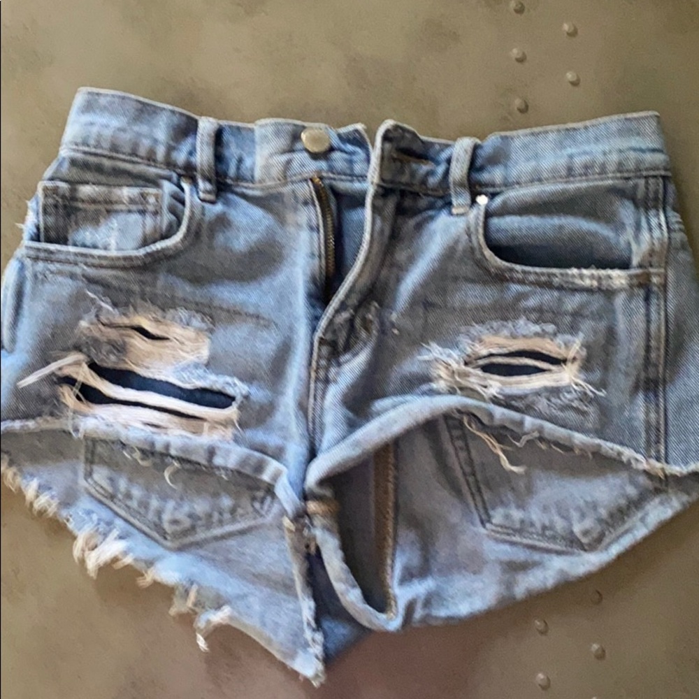 Denim shorts